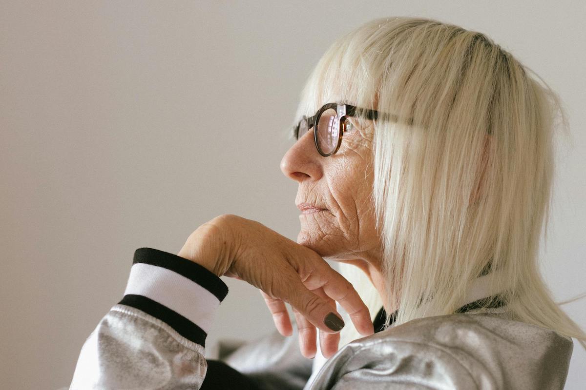 Menopausal woman staring